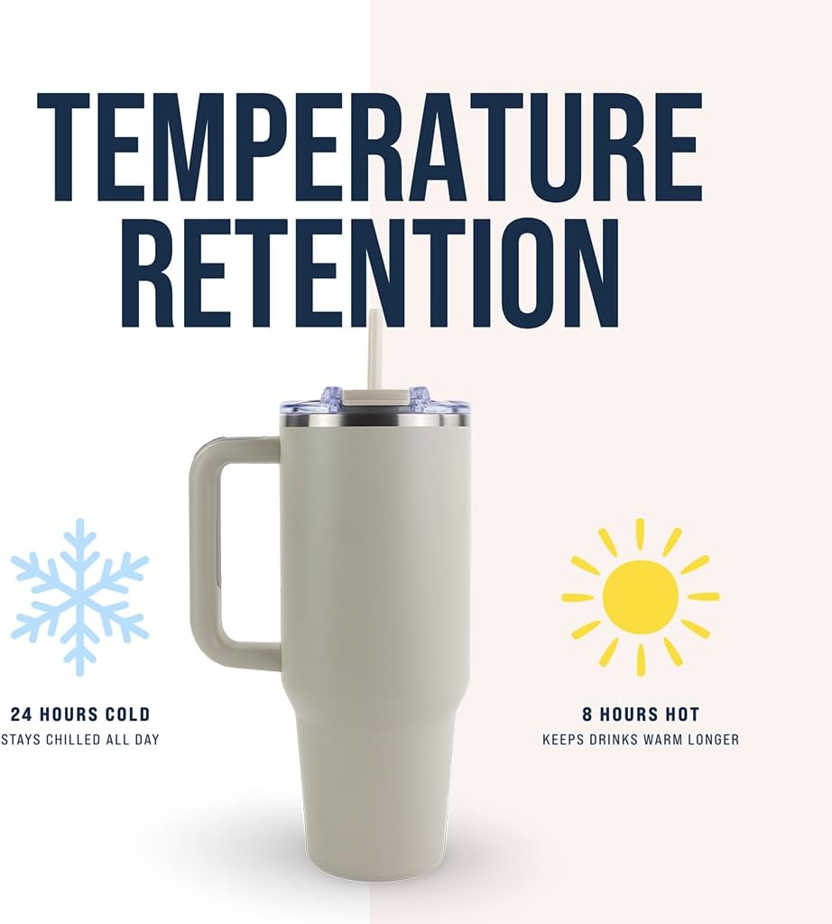 Hogg Big Swig 40 oz Tumbler with Handle and Straw - Sangria Sunset, 40oz Insulated Stainless Steel, Water Tumbler with Straw, Water Cup with Handle, Versatile Leak Proof Lid - Image 5