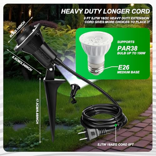 Relaxweex RELAXWEEX-REFU-0106 6 Pack Christmas Halloween Spotlight Outdoor Floodlight Holder Plug In Fixture thumb #2