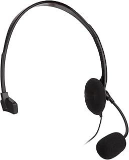 Single Ear Headset One Ear Headset With Microphone Abs S480 Telephone Headset 3.5Mm Plug Noise Reduction Single Ear Customer Service Headset For Computers Black