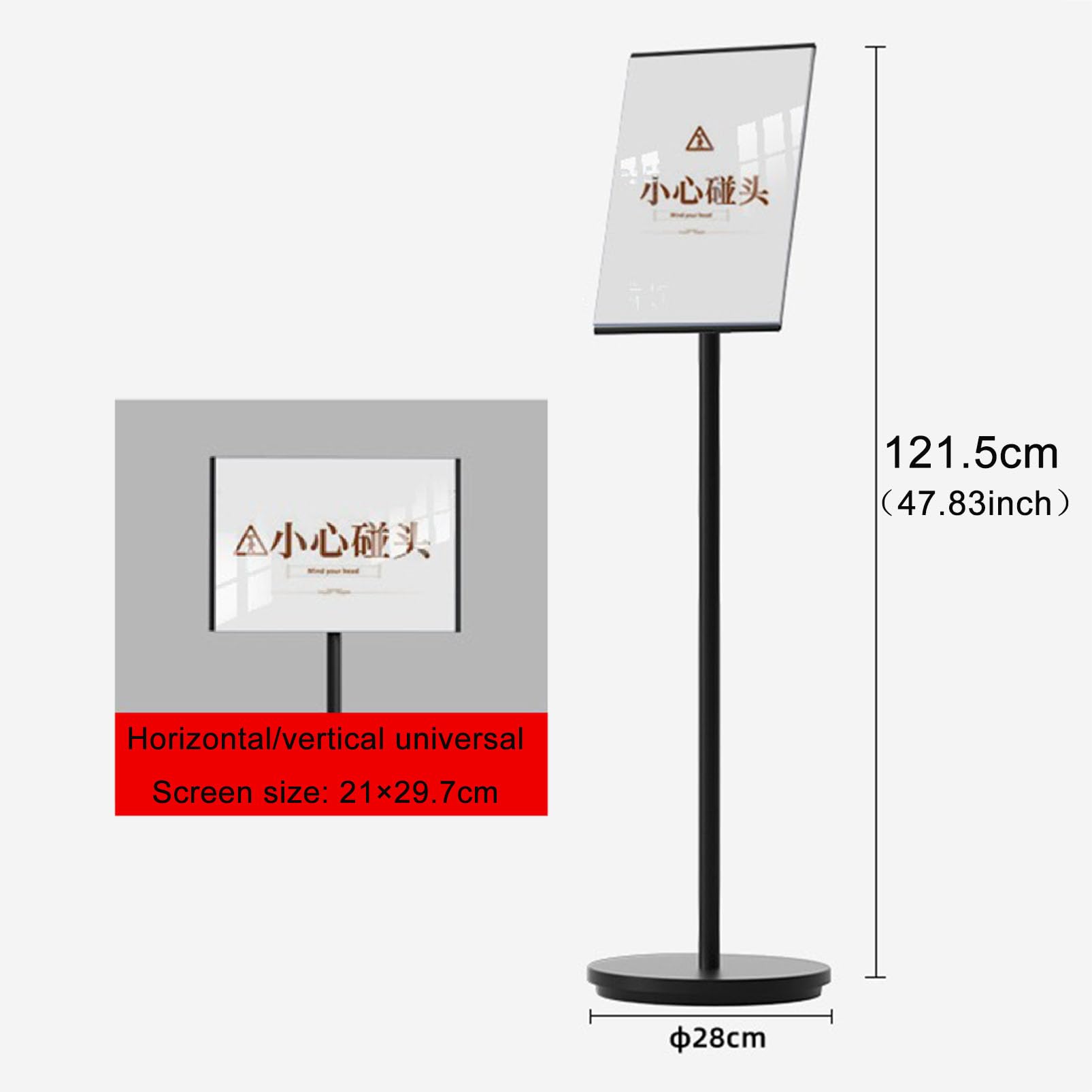 Soporte para carteles, versátil para carteles y avisos, ideal para bodas y eventos de negocios, soporta orientación vertical y horizontal