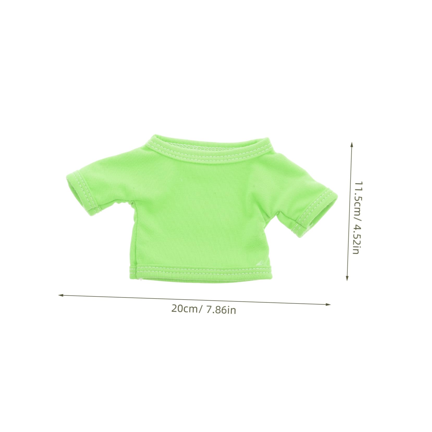 ibasenice Adorable T-Shirt for Stuffed Animals Plain White Short Sleeve Interactive Play Lovely Doll Costume