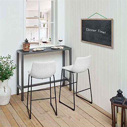 Buy Mr IRONSTONE Outdoor Bar Table 46.5” Pub Height Dining Table Bistro Patio Table with