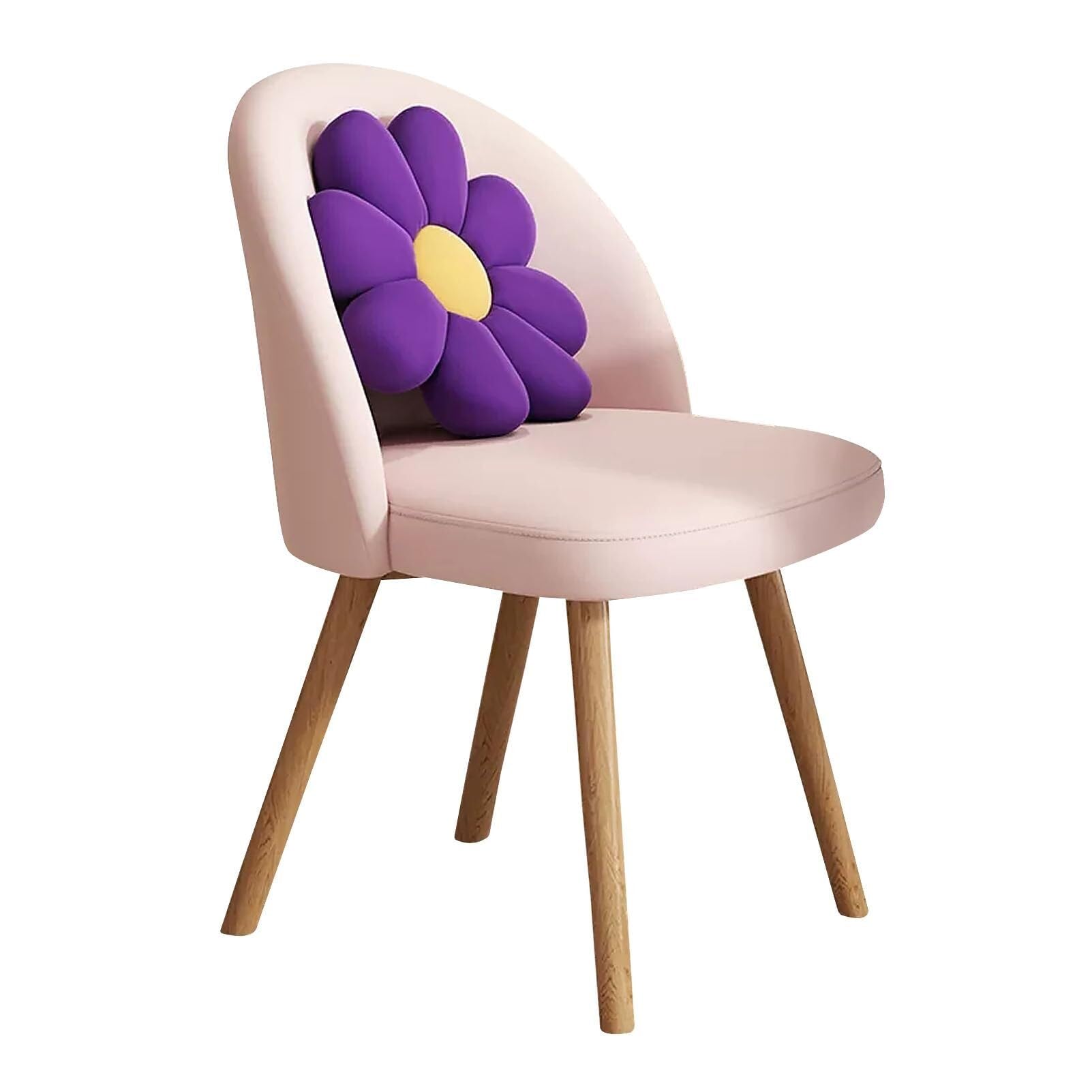 Chaise pivotante de salle à manger en bois massif et revêtement rembourré haut de gamme