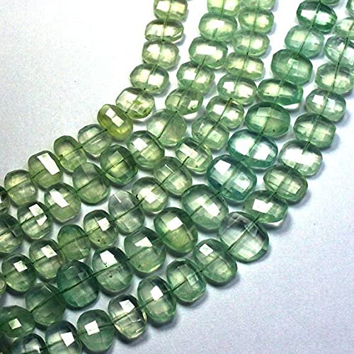 LKBEADS Green Amethyst Faceted Oval Beads, Faceted Gemstones,Super Shiny Green Amethyst Oval Faceted Beads 12 * 16 MM 8" Strand.