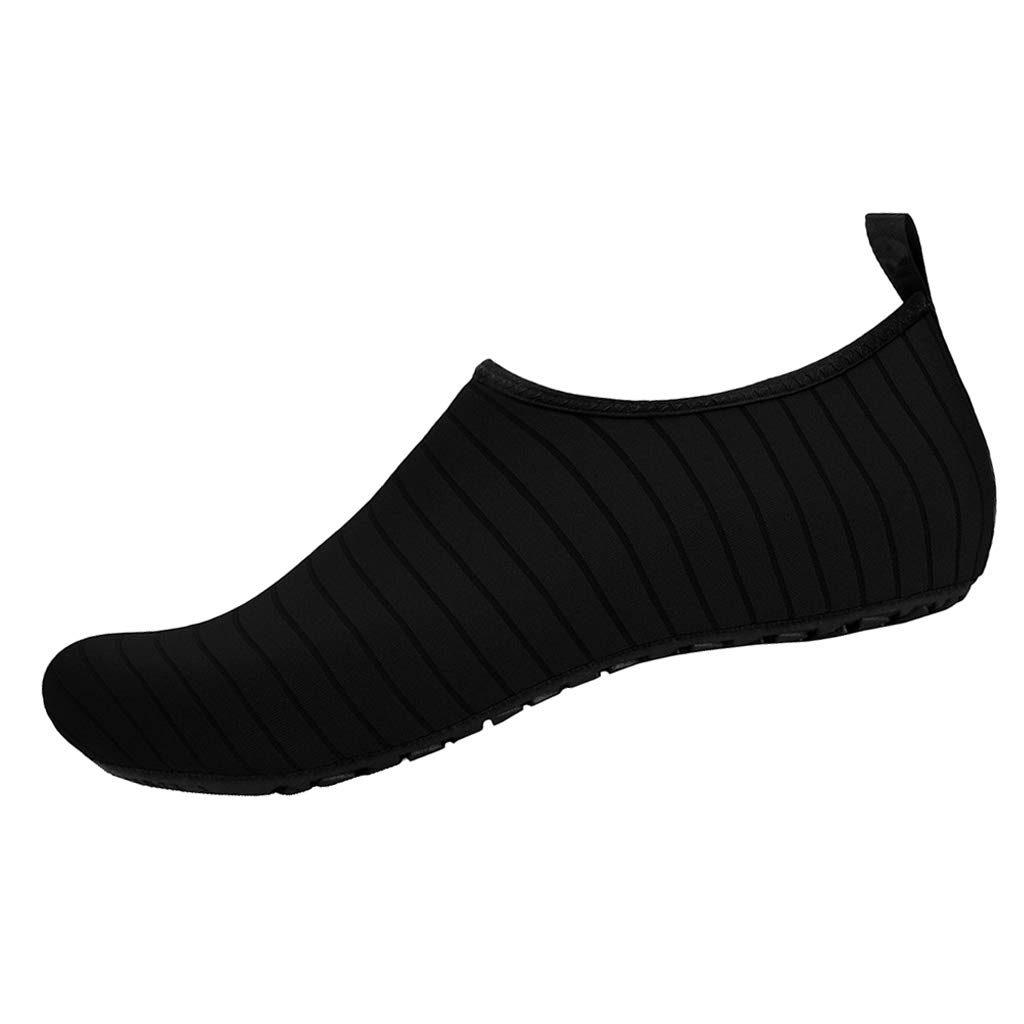 Zapatos deportivos acuáticos para mujeres y hombres, traje de buceo antideslizante, para natación, playa, calcetines acuáticos 36, color negro, talla 36