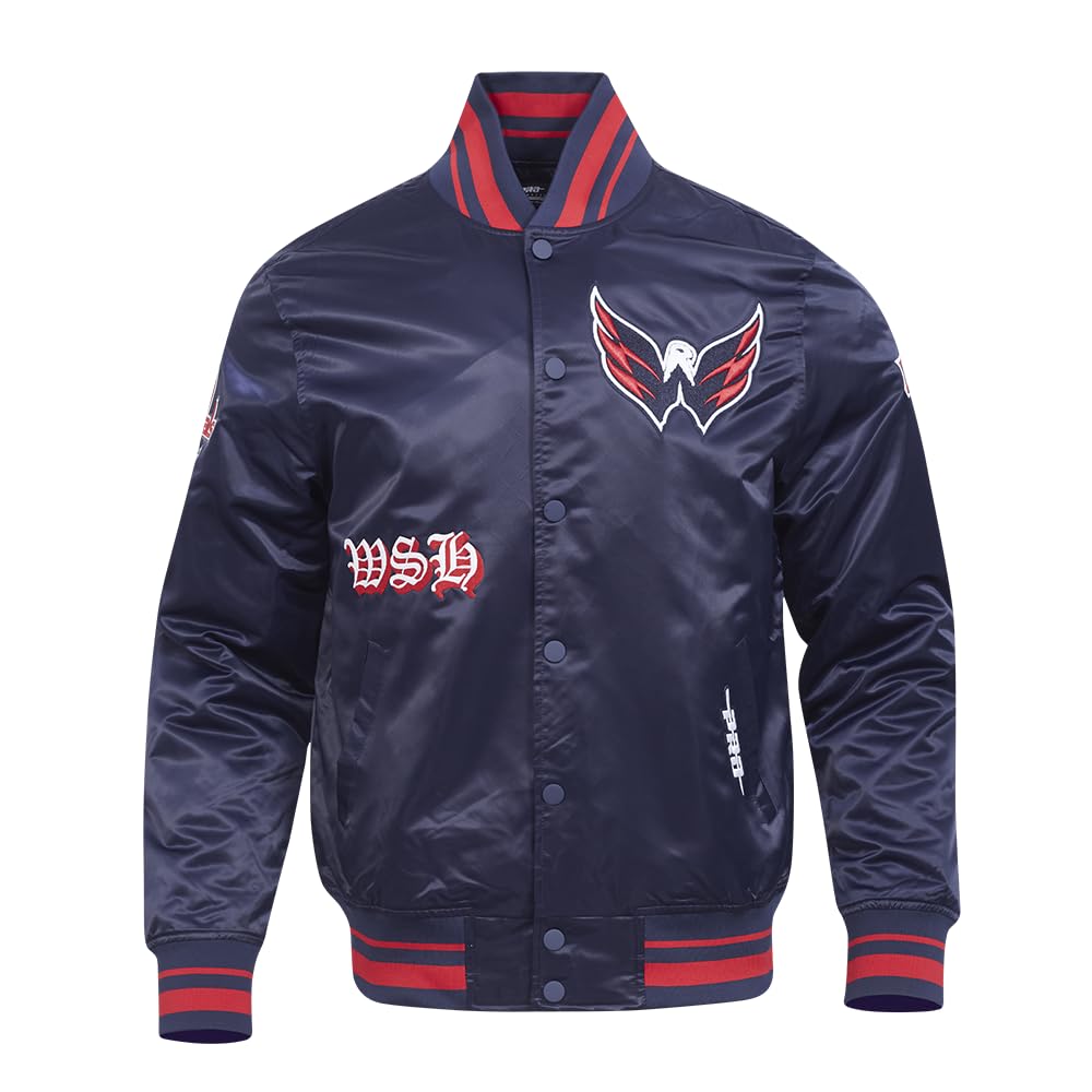 Pro Standard Mens NHL Old English Satin Jacket