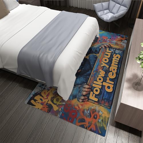 Tapis moderne d'impression animale graffiti 140x200 salon lavable machine