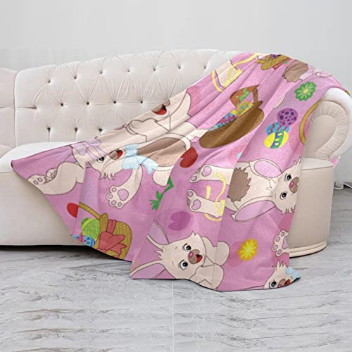 Couverture polaire légère en microfibre premium au motif de Pâques - 5