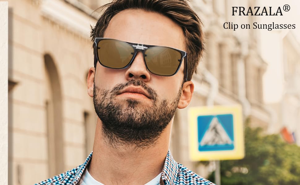 Polarized Clip on Sunglasses for Men Women over Prescription Glasses Clip-on Shades Anti Glare 100% UV Protection4