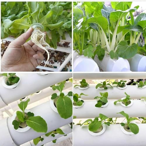Système de culture hydroponique en PVC avec 108 trous pour jardin potager intérieur et extérieur - Idéal pour la culture de tomates, basilic, poivre, concombre