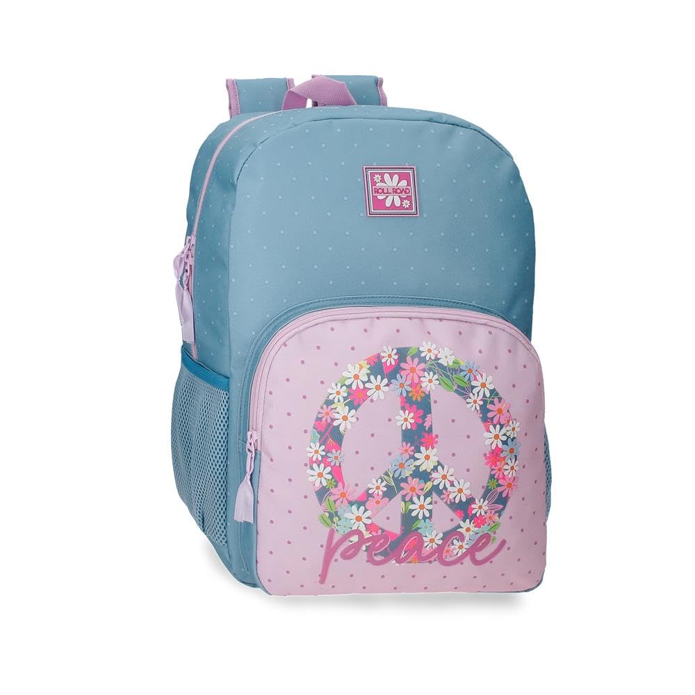 ROLL ROAD Peace Mochila Multicolor 31x42x13 cms Poliéster 15,6L