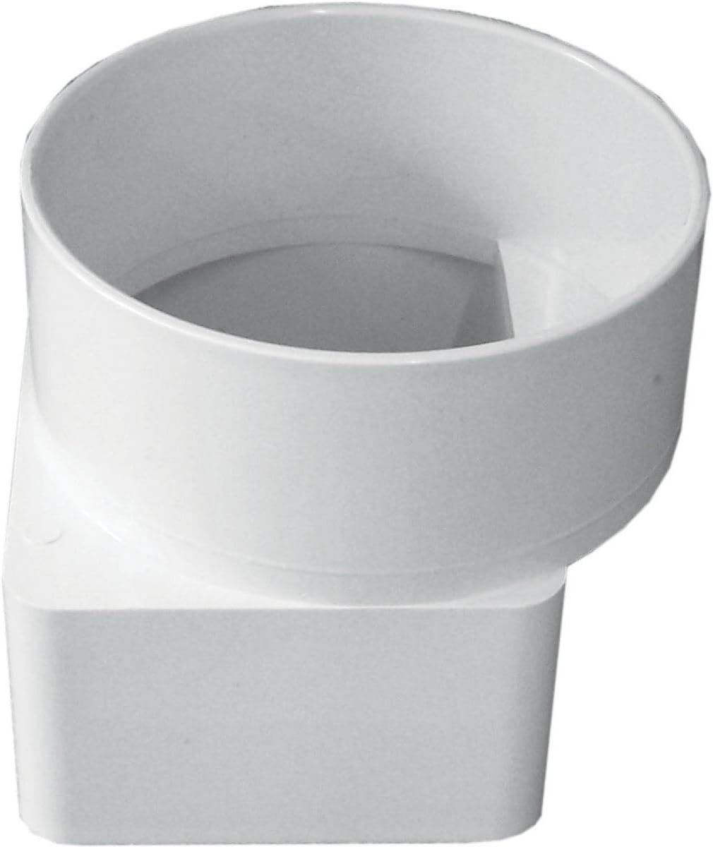 GENOVA PRODUCTS 46344 Downspout Adapter, White