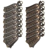 MUCKLILY 20個属製風水鈴 伝統的な観音と福字模様付き ミニでペット首輪やガーデンに 心地よい鈴音が調和を演出 インテリアや車飾りにも対応