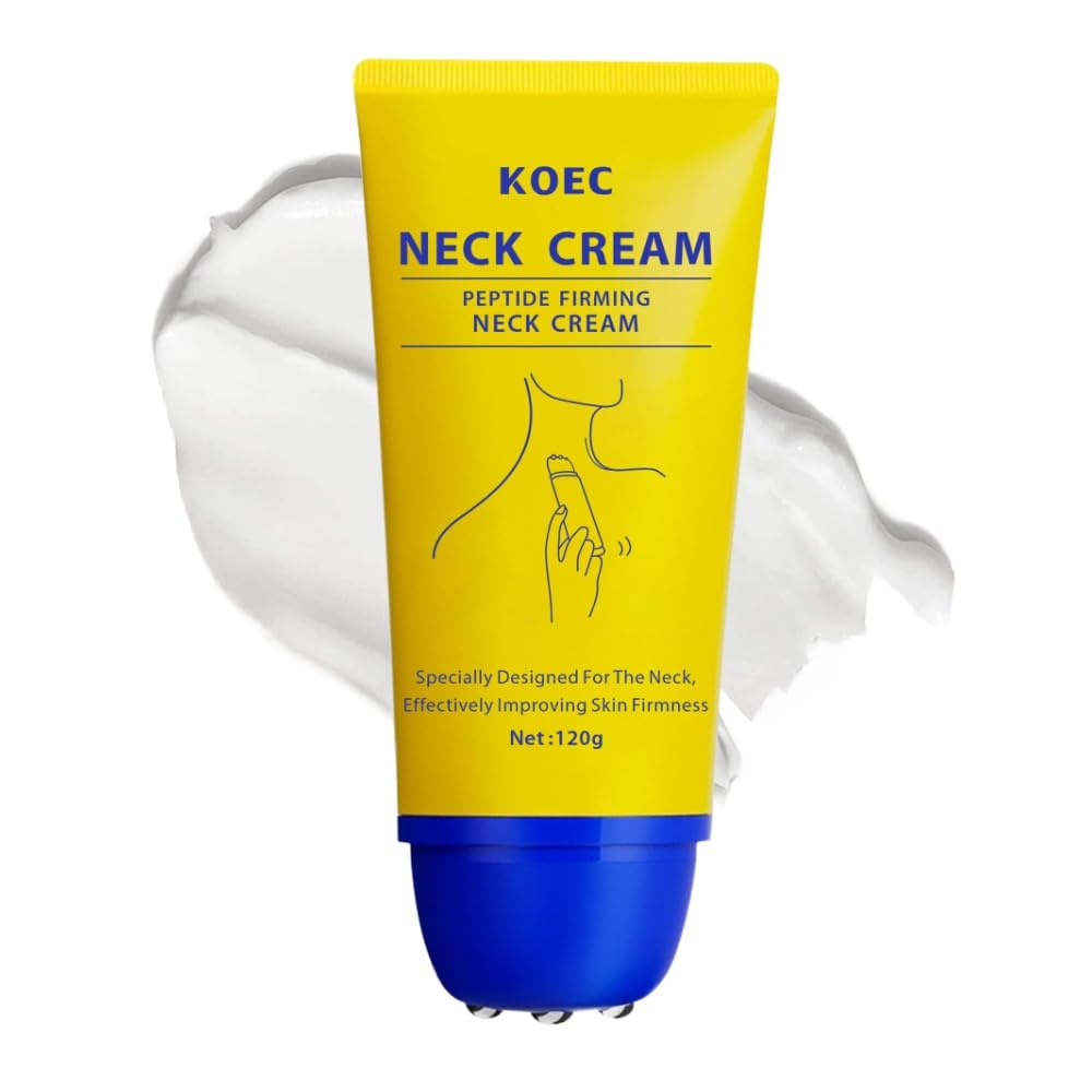 Amazon.com: KOEC Neck Peptide Firming Cream with Massage Roller