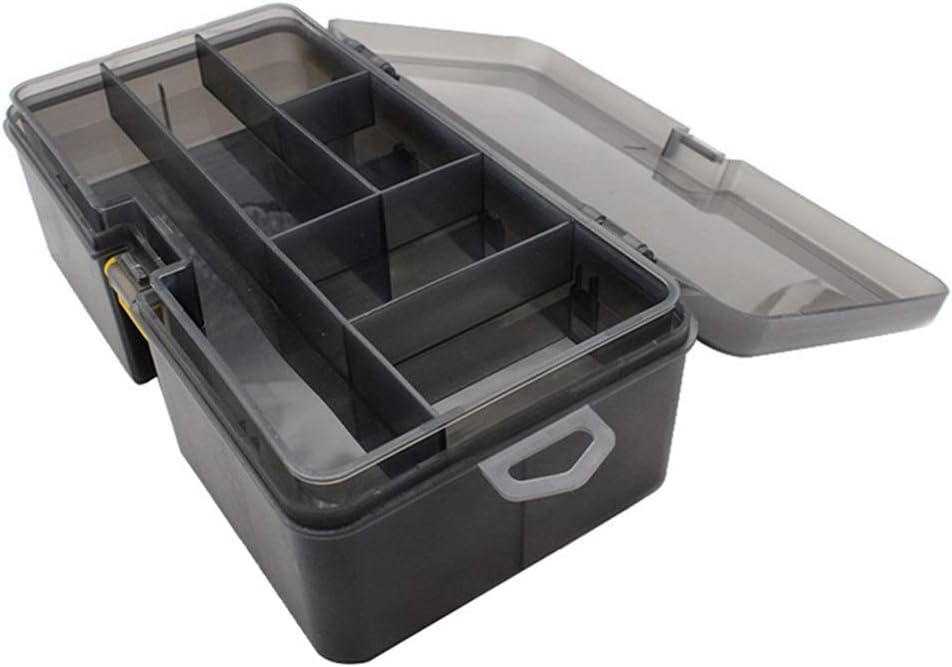 1個防水プラスチック2層釣り道具ルアーフックベイトボックス収納ケース釣り道具アクセサリー