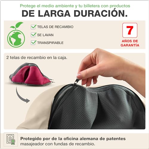 Donnerberg® Masajeador Cervical y Espalda Manual| Masajeador Cuello| 7 años de garantía |Masajeador Muscular| calor infrarrojo| Calidad Alemana - imagen 5