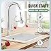 Huanyu Faucet Mounted Eyewash Station 360°Rotation Emergency Eye Wash Station Sink Attachment Adjustable Water Flow Direction Eye Wash Faucet for Lab Factory with 3 Adapters (Style C)