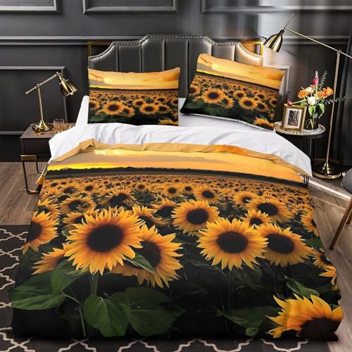 Parure de lit imprimé 3D avec fermeture éclair pratique super douce King - 2