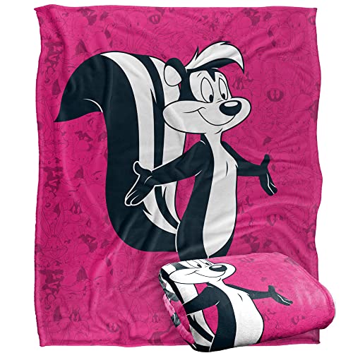 LOONEY TUNES Blanket, 152 x 127 cm, Pepe Le Pew Character Silky