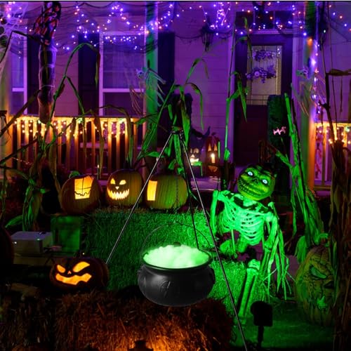 Halloween Decorations Outdoor, Black 12.6“ Large Witches Cauldron on Tripod with Lights, Black Plastic Bowl Decor with Flames Carving, Candy Bucket Decoration for Home Porch Garden Party Halloween Decorations Outdoor, Black 12.6“ Large Witches Cauldron on Tripod with Lights, Black Plastic Bowl Decor with Flames Carving, Candy Bucket Decoration for Home Porch Garden Party