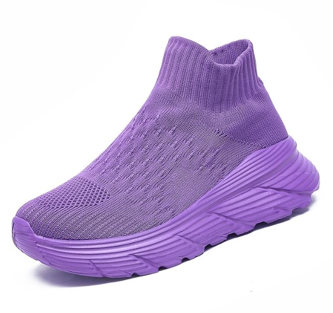 Men's Lightweight Breathable Slip-On High Top Sneakers for Spring, Summer, and Autumn - Soft Sole Comfy Jogging Shoes