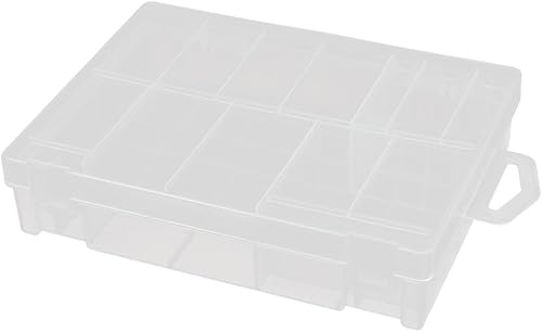 IIVVERR - Organizador de plástico duro para batería (6.299 x 4.921 x 1.378 in)