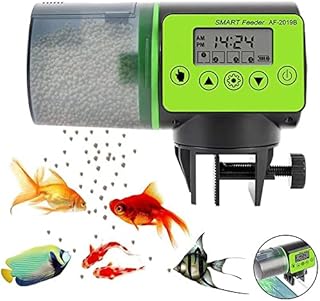 FYGHABN Automatic Fish Feeder Large Capacity Digital Fish Tank Aquarium Electrical Plastic Timer Feeder Food Feeding Dispenser Tool for Feeding Pets Fish on Weekends/Holidays/Travel/Working Days
