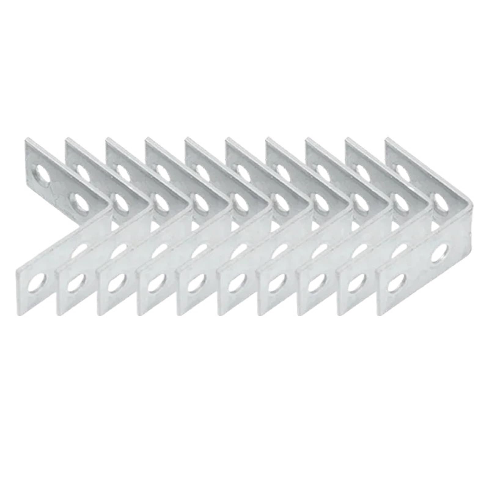 Btgyttkl 10Pcs Corner Braces Brackets 10/50Pcs Metal L Shape Connector Right Angle Brace For Drawer Cabinet Wood Furniture Fixing(10Pcs)