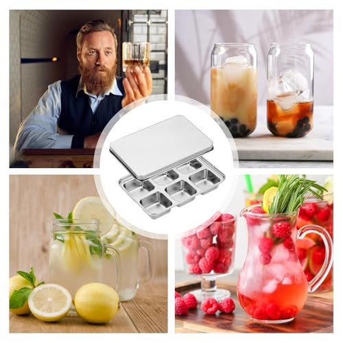 Bac à glace en acier inoxydable pour glaçons réutilisables de cuisine - 5