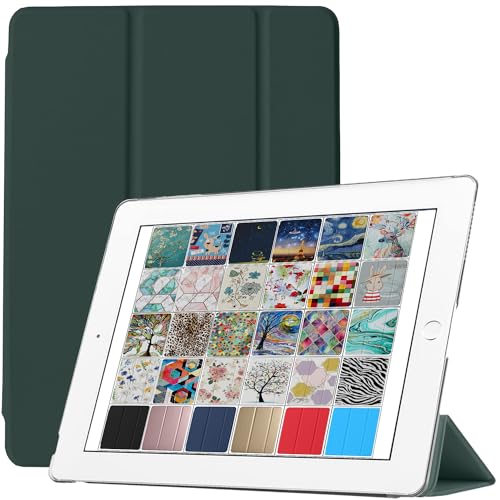 Image of DuraSafe Cases for iPad 9.7 Inch 2013 Air 1 Generation [ Air 1st ] MD785LL /B MD788LL /B MD786LL /B MD789LL /B MD787LL /B Slim Lightweight Protective PC Dual Angle Stand Cover - Dark Green
