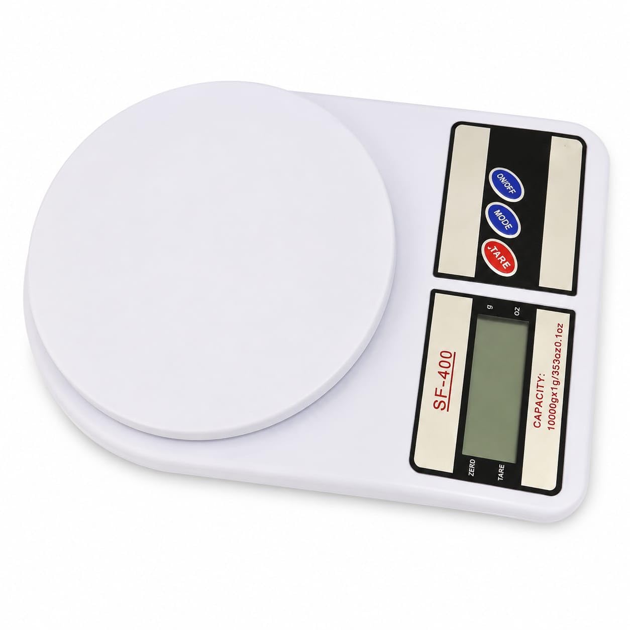SF-400 Digital Kitchen Weighing Scale | 10Kg x 1g Precision | Food Scale with LCD Display for Cooking, Baking, Meal Prep & Healthy Diet | (White)-image-43