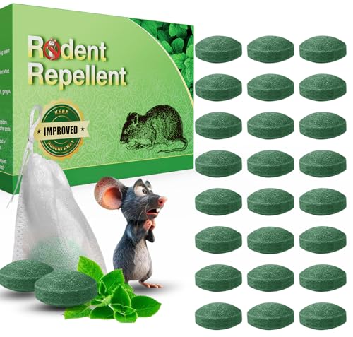 12Pcs Mouse Repellent, Peppermint Oil to Repel Mice and Rats, Natural Ingredients Rat Repellent...