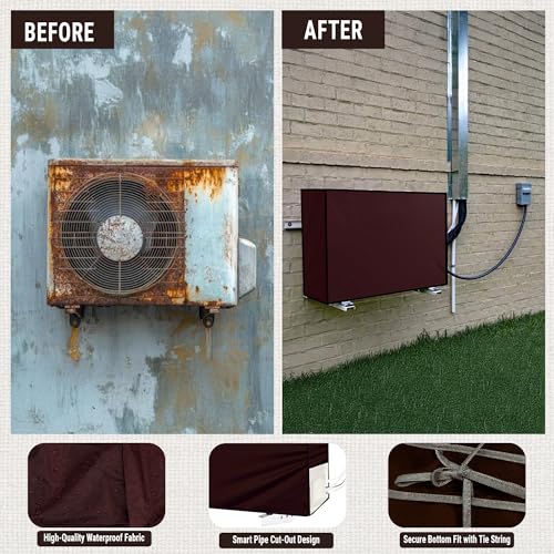 Image of Robustt 1.5 Ton Split AC Cover for Indoor and Outdoor Unit | Waterproof & Dustproof AC Covers with Sun Exposure and Rust Protection | Fabric