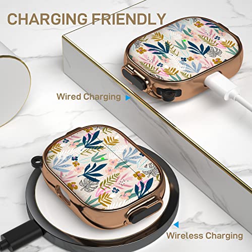 Image of Maxjoy for AirPods Pro 2nd /1st Generation Case with Lock, Cute AirPods Pro 2 Case Lock Protective Hard AirPod Pro Cover for Women Men with Keychain for Airpod Pro (2023 /2022 /2019), Leaf