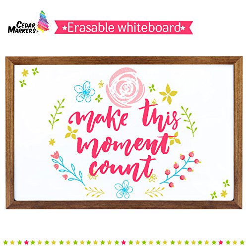 Cedar Markers 36\"x24\" Big Chalkboard with Wooden Frame. 100% Non-Porous Erasable Blackboard and Whiteboard for Liquid Chalk Markers. Magnet Board Chalk Board Decorative Chalkboard for Parties (36x24) - Thumbnail 5