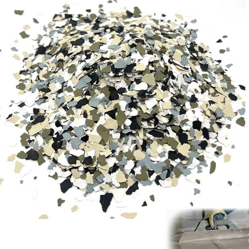 LZPLJLWS Pintura para Suelos Interiores Decorativa con Escamas de Mezcla epoxi 500g Multicolor 1-3mm para Habitaciones, garajes, Tiendas, Paredes y Pisos