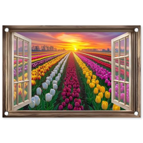 MuchoWow© Poster De Jardin 60x40 cm Deco Exterieur Decoration Balcon Décoration Affiche Murale Extérieur Terrasse Mur Déco Appartement Décorative Vista -...