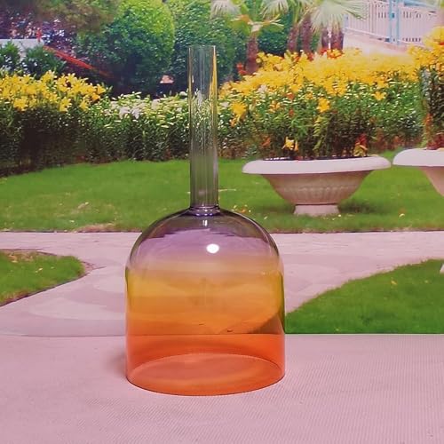 ENERGYSOUND Rainbow Handle Clear A# Pineal Chakra Quartz Crystal Singing Bowl 6 inch