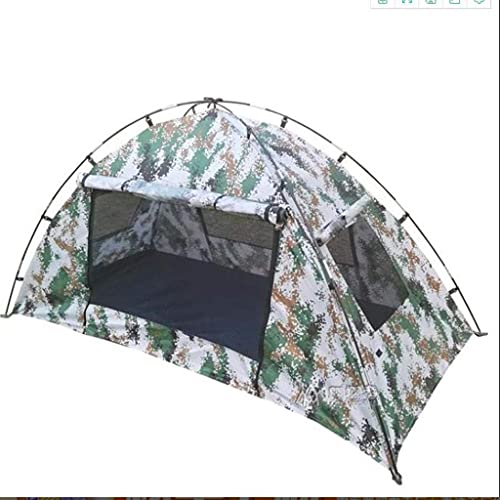 Tente camping 1 place étanche camouflage avec moustiquaire respirante