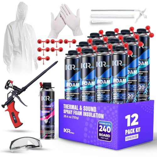 Spray Foam Insulation Kit, Expanding Foam Sealant Spray, 12 Pack ...