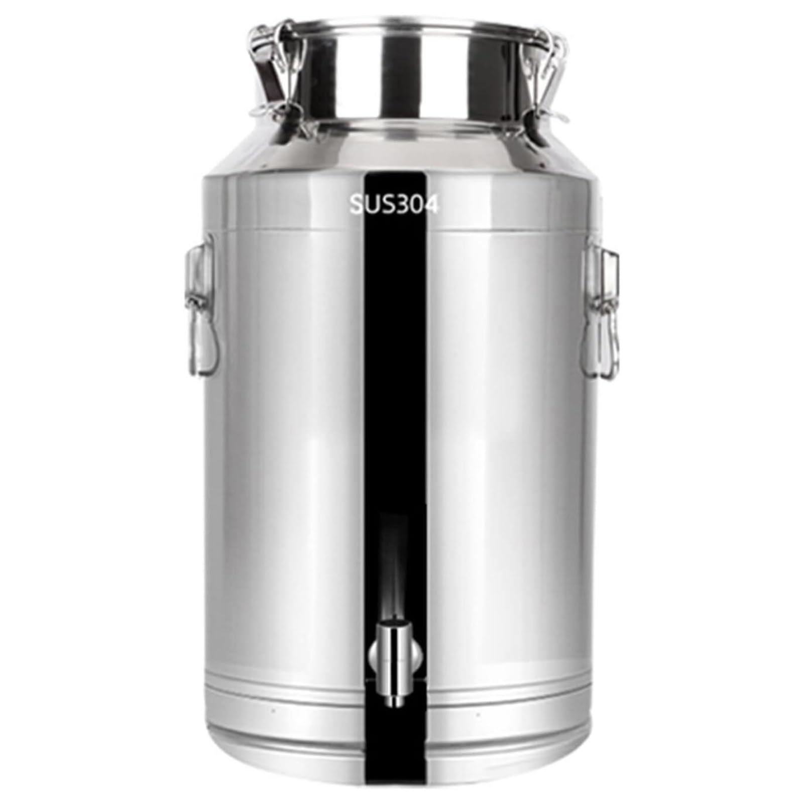 304 Stainless Steel Milk Can with Sealed Lid and Faucet, Fermentation Wine Pail Bucket for Liquid and Solid Storage/Transportin(28L)