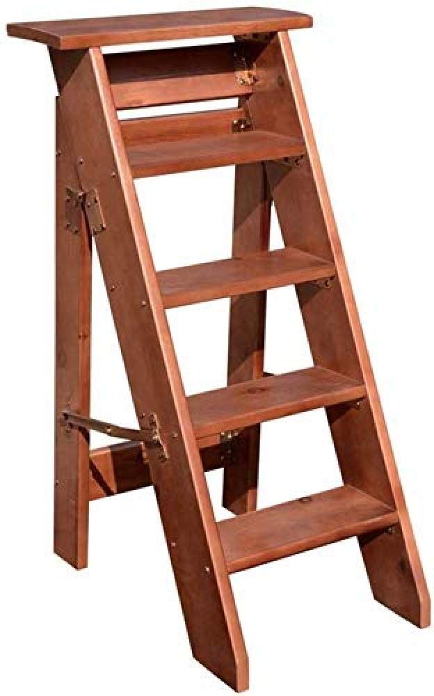 Tabourets d'échelles, escabeau en Bois Massif, escabeau Pliant, étagère à Fleurs en Bois pour Adultes, Support pour Plantes, Outil Robuste de Jardin, Charge Bea150Kg