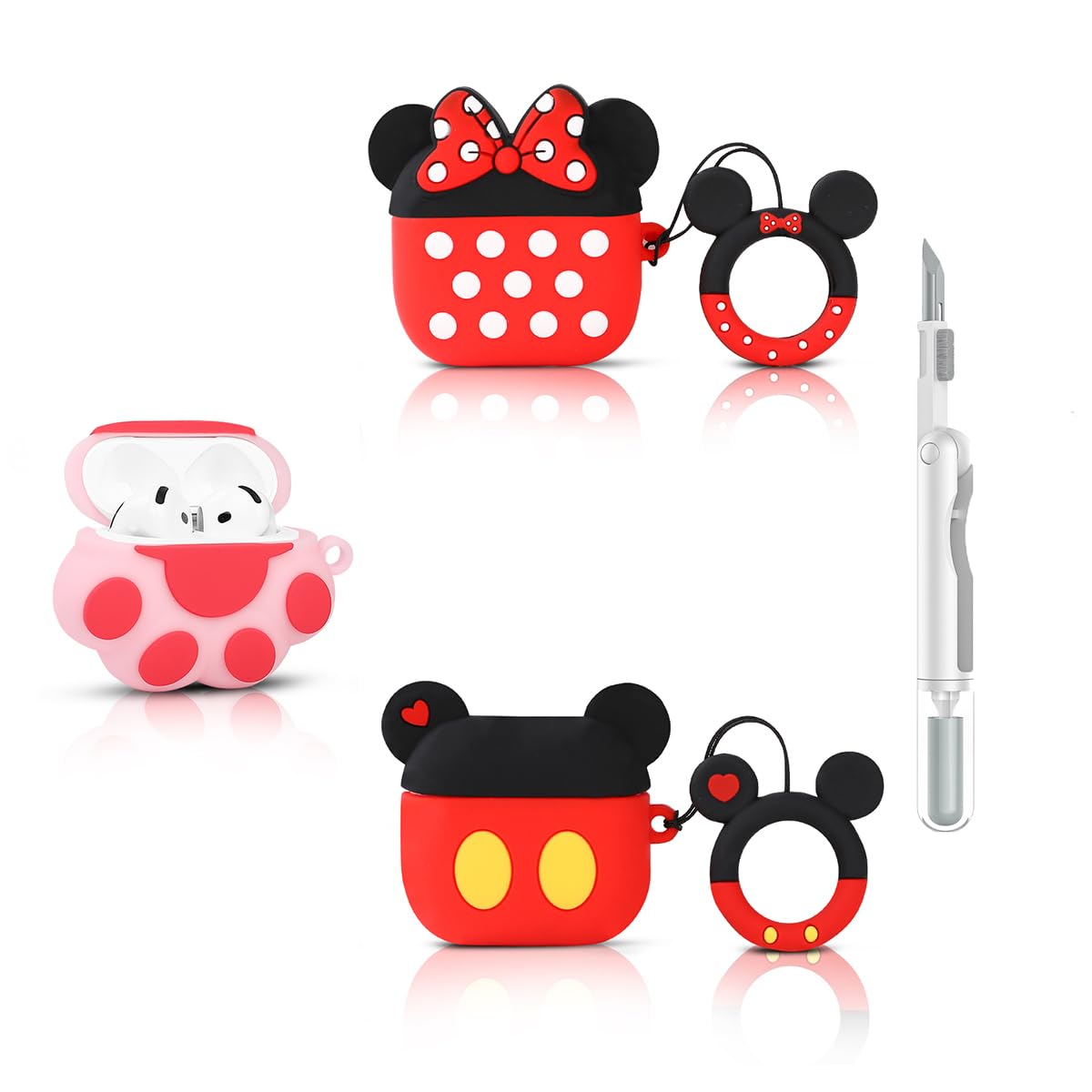 Funda AirPods 4 de silicona con protector estuche carga y kit lápiz 7