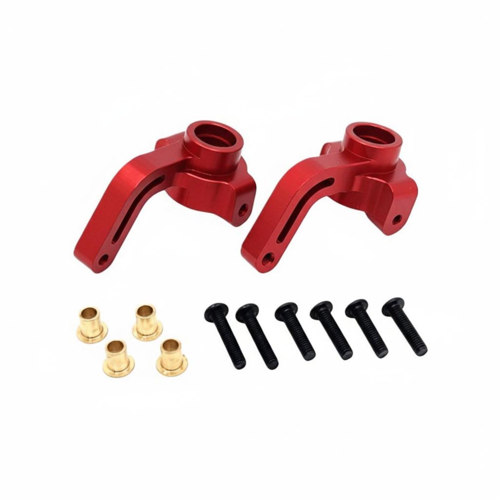 Coche Eléctrico Pieza de RC Chasis Dirección Portamazo Delantero Conjunto en Aluminio 6061 de Alta Resistencia Acabado Profesional Adecuado para Hobby, Rojo