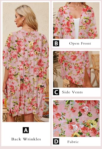 Image of Jayscreate Women's Breezy Summer Boho Kimonos Sheer Beach Cardigan Cover Up