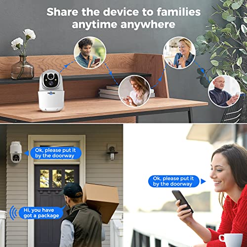 Hiseeu Security Camera Outdoor Wireless with Solar Panel, 2K Solar Security Camera with Color Night Vision, 360° Battery Powered PTZ Security Camera,PIR Detection, APP Alarm,Free Cloud Storage - Image 7