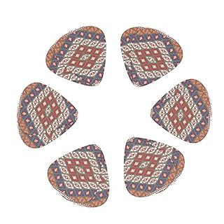 Lot de 12 médiators de guitare vintage à rayures géométriques tribales blanches pour guitare électrique basse acoustique avec boîte - Les Beatles, Paul McCartney, John Lennon, RIngo Starr, George Harrison Lot de 12 médiators de guitare vintage à rayures géométriques tribales blanches pour guitare électrique basse acoustique avec boîte – Image 2