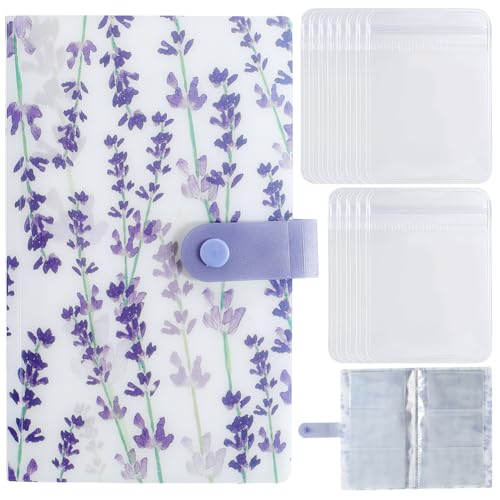 CREATCABIN Schmuck Organizer Buch Jewry Book Reise Schmuckaufbewahrungsetui 120 Fach Mit Transparentem PVC Jewry Touche Ohrring Ringe Halsketten Organizer Für Reisen Frauen 12.5x10cm