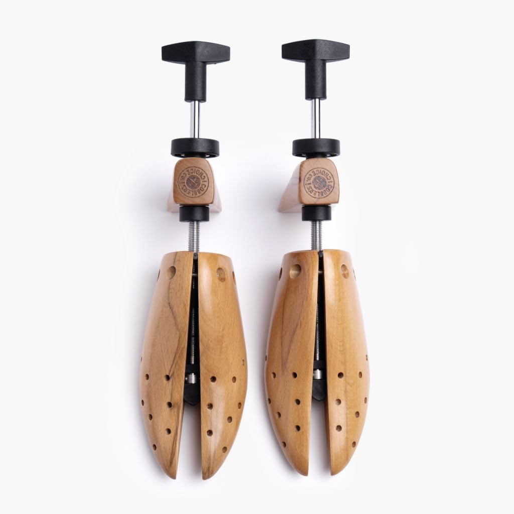 Cobbler's Choice Premium Schuhspanner für Damen & Herren - 2er-Pack verstellbare Zwei-Wege-Schuhverbreiterung für Breite & Länge
