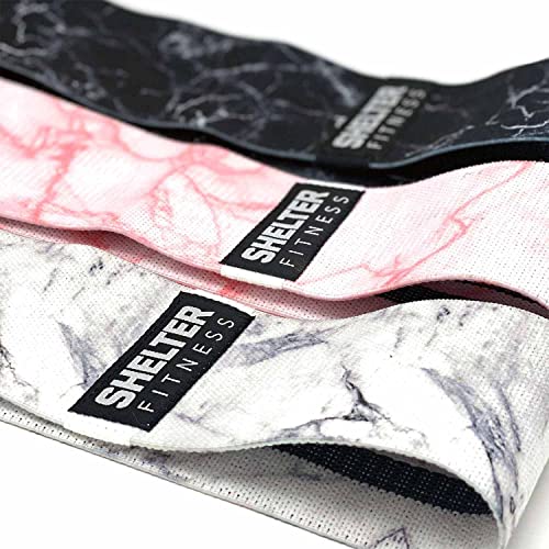 Premium Fabric Glute Bands - 3 Pack Set | Shelter Fitness